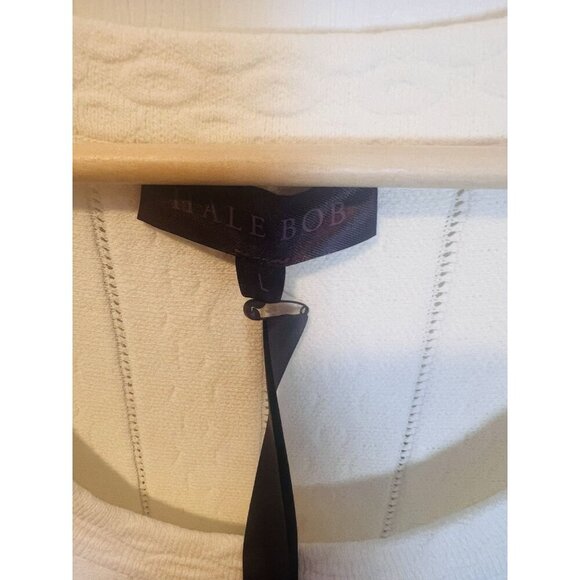 Hale Bob Ivory Sleeveless Mini Dress Large Fit And Flare Stretch Round Neck - Picture 6 of 10